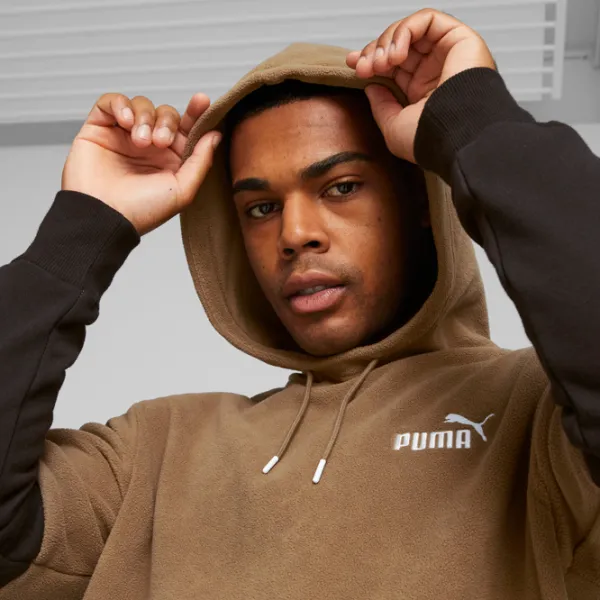 Hanorac pentru bărbați Puma Power Winterized Hoodie Fl Drept/ Brown photo 7