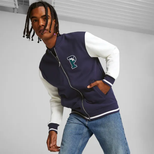 Hanorac pentru bărbați Puma Squad Track Jacket Fl Drept/ Navy photo 3
