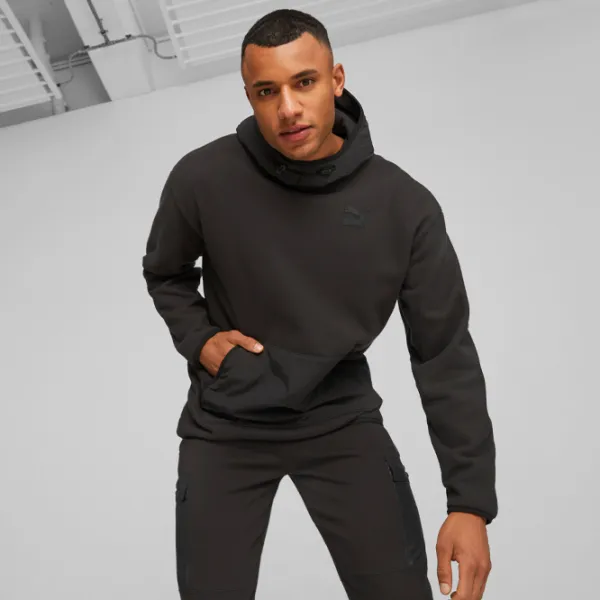 Hanorac pentru bărbați Puma Classics Utility Polar Fleece Drept/ Black photo 3