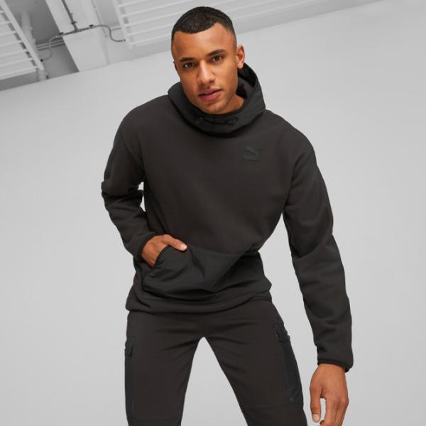 Hanorac pentru bărbați Puma Classics Utility Polar Fleece Drept/ Black photo 3