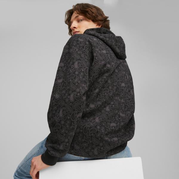 Hanorac pentru bărbați Puma Classics Paisleyluxe Aop Fl Drept/ Black photo 4