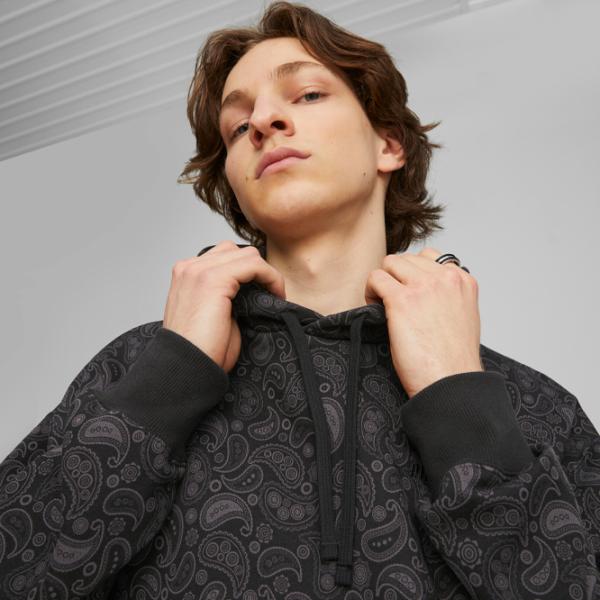 Hanorac pentru bărbați Puma Classics Paisleyluxe Aop Fl Drept/ Black photo 6