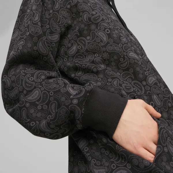 Hanorac pentru bărbați Puma Classics Paisleyluxe Aop Fl Drept/ Black photo 7