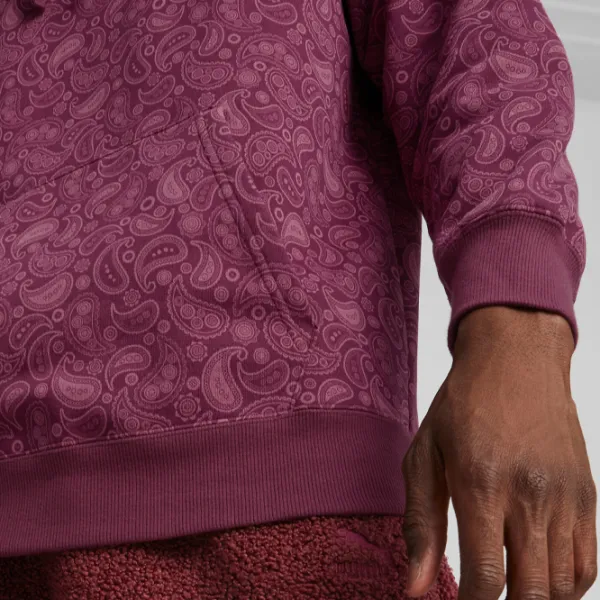 Толстовка для мужчин Puma Classics Paisleyluxe Aop Fl Прямой/ Бордо photo 7