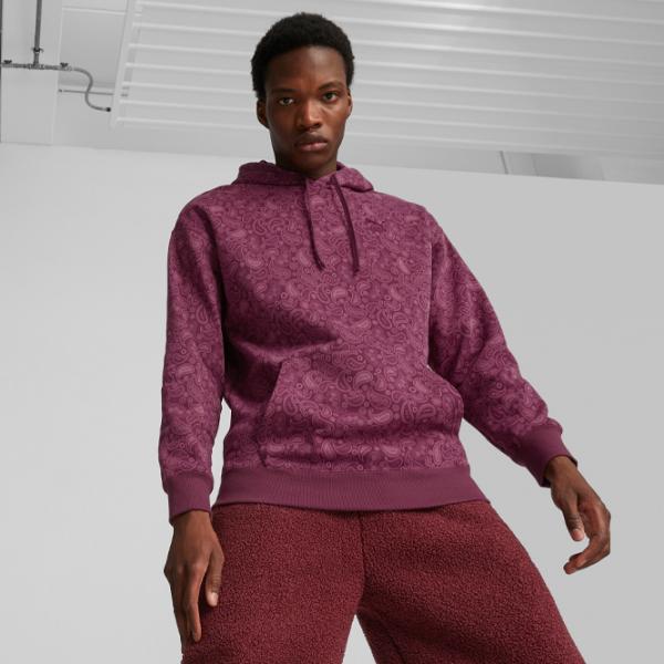 Толстовка для мужчин Puma Classics Paisleyluxe Aop Fl Прямой/ Бордо photo 3 Толстовка для мужчин Puma Classics Paisleyluxe Aop Fl Прямой/ Бордо photo 3