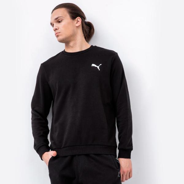 Hanorac pentru bărbați Puma Ess Small Logo Crew Tr Drept/ Black photo 3