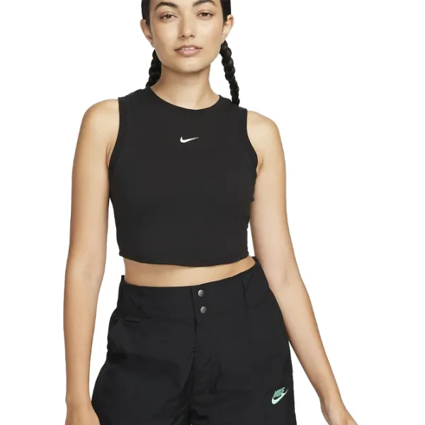 Топ для женщин Nike W Nsw Essntl Rib Crp Tank Черный photo 2