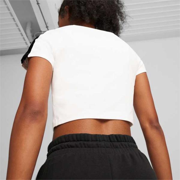 Tricou pentru femei Puma Iconic T7 Slim Tee 95% bumbac, 5% elastan/ White photo 4