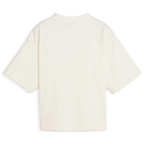 Tricou pentru femei Puma Classics Ribbed Relaxed Mock Neck Tee 38% Bumbac/ Beige photo 2