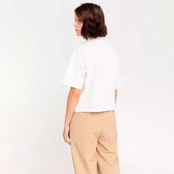 Tricou pentru femei Puma Classics Ribbed Relaxed Mock Neck Tee 38% Bumbac/ Beige photo 4