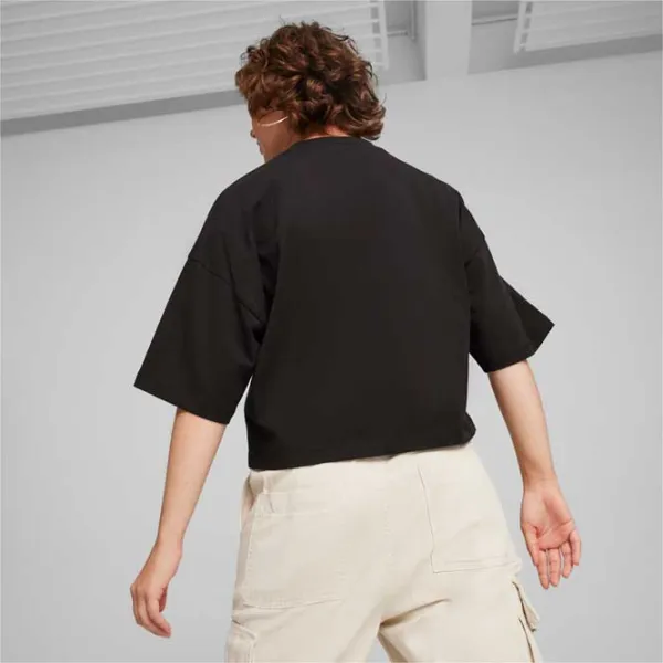 Tricou pentru femei Puma Classics Kitten Logo Infill Tee 100% bumbac/ Black photo 4