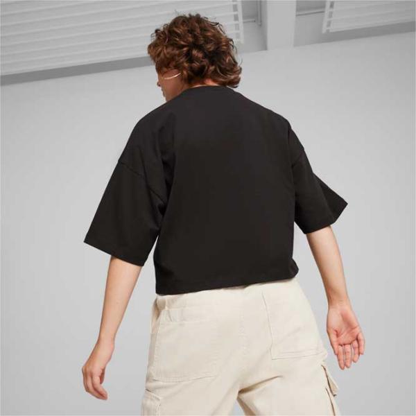 Tricou pentru femei Puma Classics Kitten Logo Infill Tee 100% bumbac/ Black photo 4