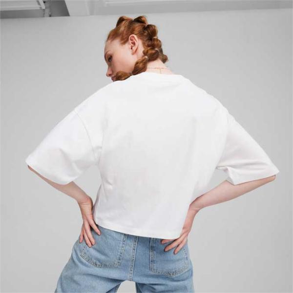 Футболка для женщин Puma Classics Kitten Logo Infill Tee 100% хлопок/ Белый photo 4