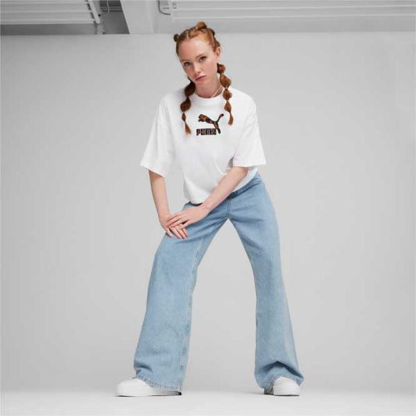 Tricou pentru femei Puma Classics Kitten Logo Infill Tee 100% bumbac/ White photo 5