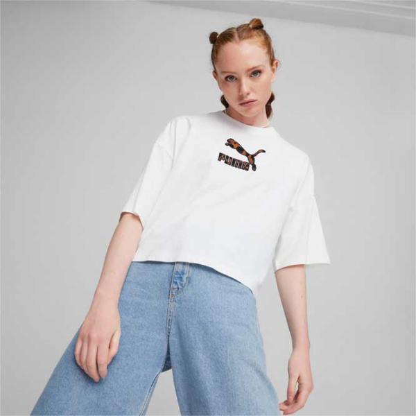 Футболка для женщин Puma Classics Kitten Logo Infill Tee 100% хлопок/ Белый photo 3