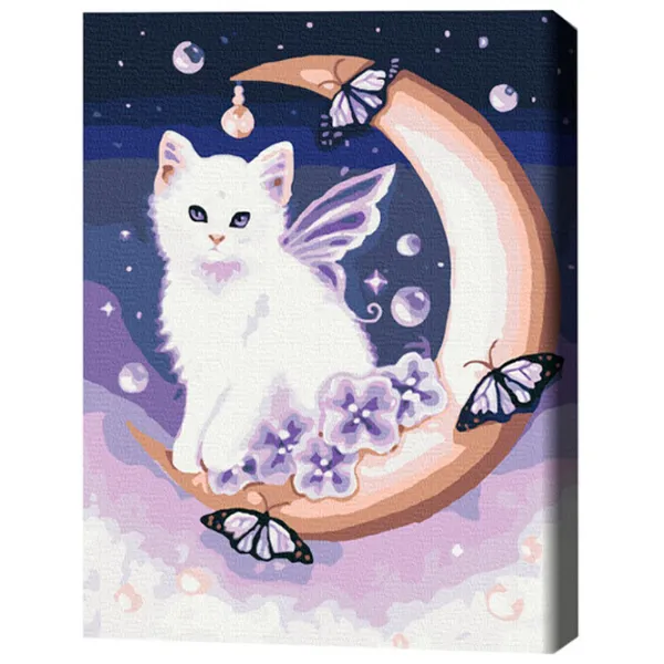 Картина по номерам BrushMe Лунный котик 50 x 40 см/ Вертикальная photo 3