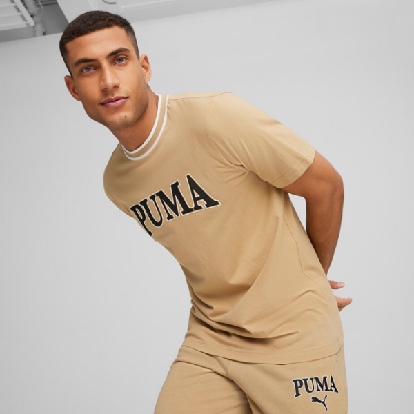 Футболка для мужчин Puma Squad Big Graphic Tee 100% хлопок/ Prairie Tan photo 4