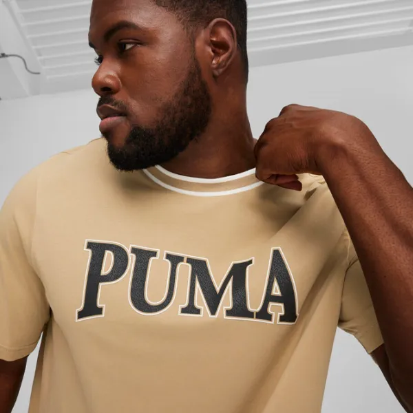 Футболка для мужчин Puma Squad Big Graphic Tee 100% хлопок/ Prairie Tan photo 5