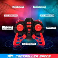 Mașină JZL Racing Sideways 0855 2.4 GHz/ White Red photo 7