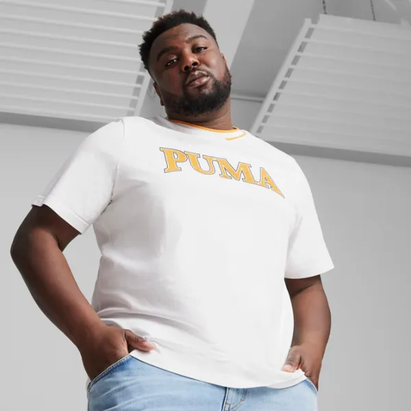 Tricou pentru bărbați Puma Squad Big Graphic Tee 100% bumbac/ White photo 4