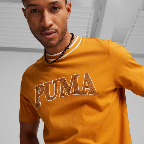 Tricou pentru bărbați Puma Squad Big Graphic Tee 100% bumbac/ Goldenrod photo 6