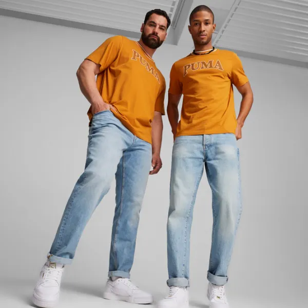 Футболка для мужчин Puma Squad Big Graphic Tee 100% хлопок/ Goldenrod photo 3