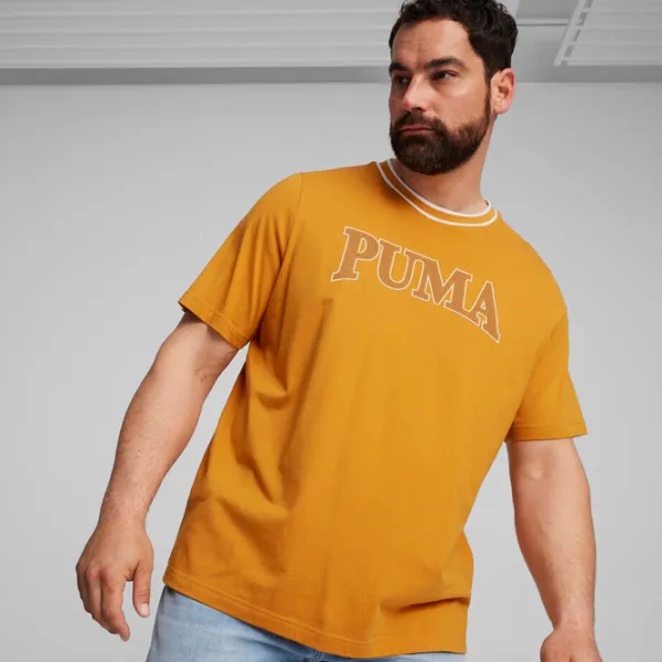 Футболка для мужчин Puma Squad Big Graphic Tee 100% хлопок/ Goldenrod photo 4