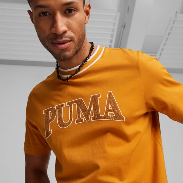 Футболка для мужчин Puma Squad Big Graphic Tee 100% хлопок/ Goldenrod photo 6