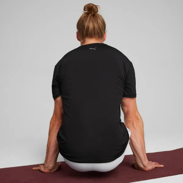 Tricou pentru bărbați Puma Yogini Lite Mesh Tee 94% poliester, 6% elastan/ Black photo 4