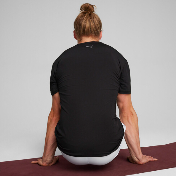 Tricou pentru bărbați Puma Yogini Lite Mesh Tee 94% poliester, 6% elastan/ Black photo 4