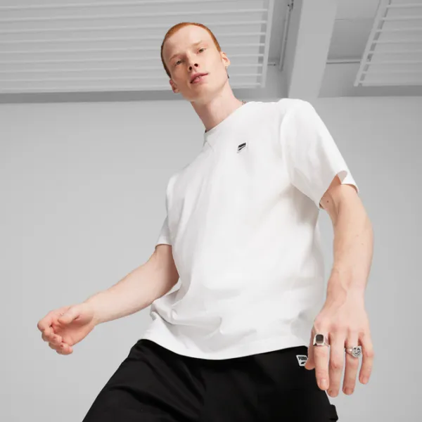 Tricou pentru bărbați Puma Downtown Badge Tee 100% bumbac/ White photo 3