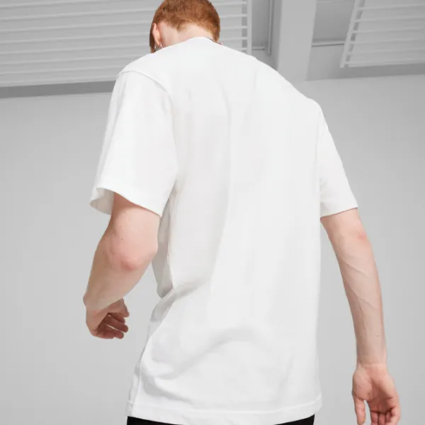 Tricou pentru bărbați Puma Downtown Badge Tee 100% bumbac/ White photo 4
