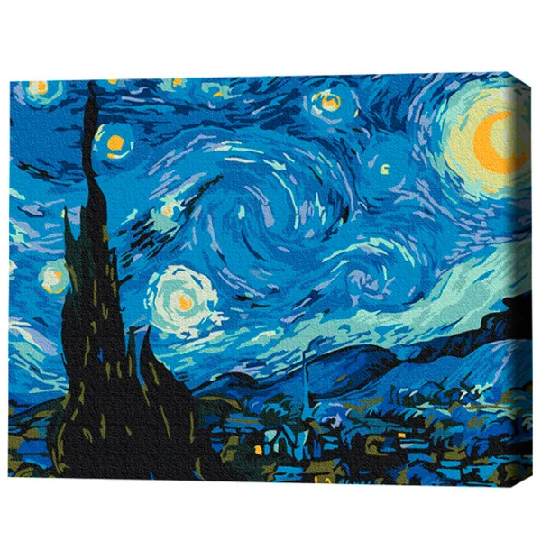 Pictură pe numere BrushMe Noaptea cu stele BS4756FC 50 x 40 cm/ Orizontală photo 3