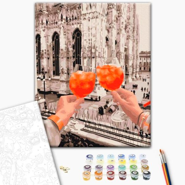 Картина по номерам BrushMe Бокалы Дуомо 50 x 40 см/ Вертикальная photo 2