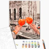 Картина по номерам BrushMe Бокалы Дуомо 50 x 40 см/ Вертикальная photo 2