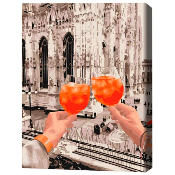 Картина по номерам BrushMe Бокалы Дуомо 50 x 40 см/ Вертикальная photo 3