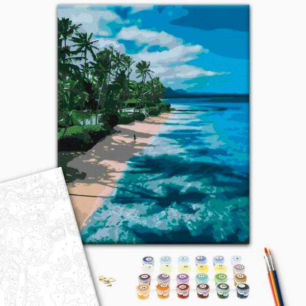 Pictură pe numere BrushMe Pe malul Paradisului 50 x 40 cm/ Verticală photo 2