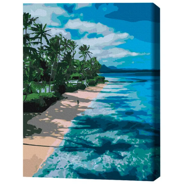 Pictură pe numere BrushMe Pe malul Paradisului 50 x 40 cm/ Verticală photo 3