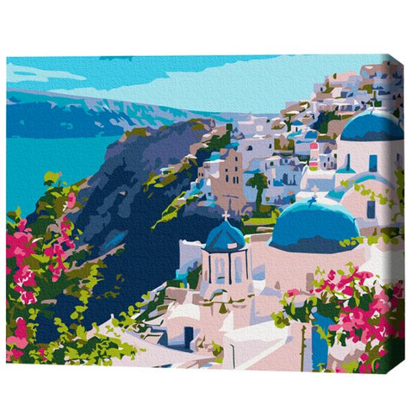 Картина по номерам BrushMe Пейзаж Санторини 50 x 40 см/ Горизонтальная photo 3