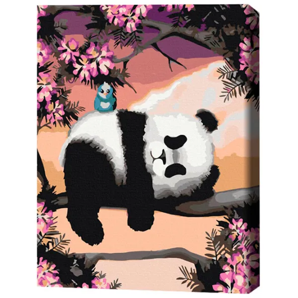 Pictură pe numere BrushMe Panda somnoros 50 x 40 cm/ Verticală photo 3