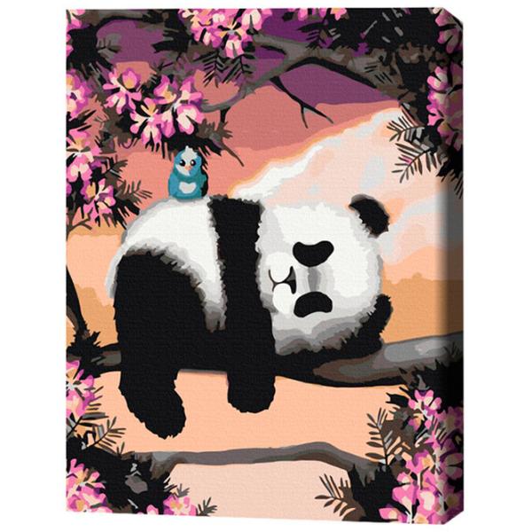 Pictură pe numere BrushMe Panda somnoros 50 x 40 cm/ Verticală photo 3