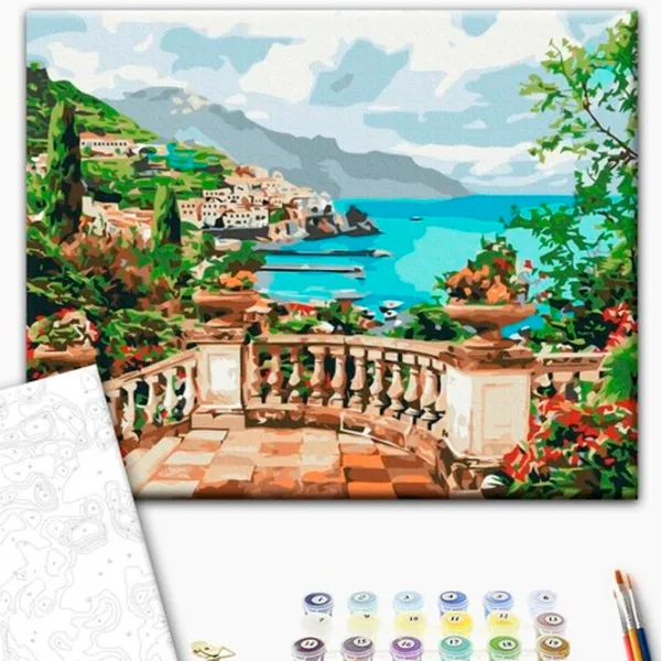 Pictură pe numere BrushMe Vedere spre mare 50 x 40 cm/ Orizontală photo 2