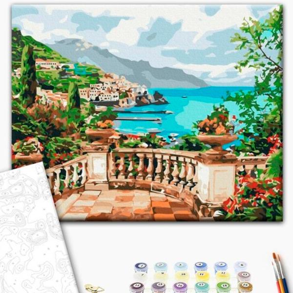 Pictură pe numere BrushMe Vedere spre mare 50 x 40 cm/ Orizontală photo 2