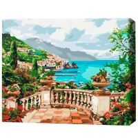 Pictură pe numere BrushMe Vedere spre mare 50 x 40 cm/ Orizontală photo 3