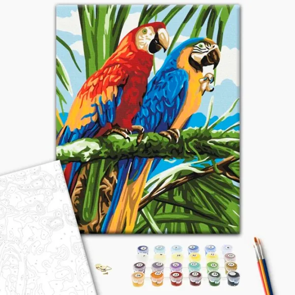Картина по номерам BrushMe Яркие ара 50 x 40 см/ Вертикальная photo 2