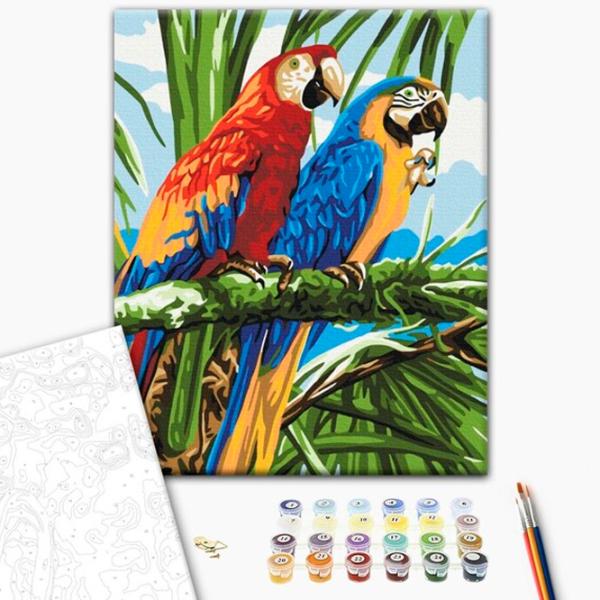Картина по номерам BrushMe Яркие ара 50 x 40 см/ Вертикальная photo 2