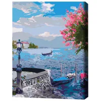 Pictură pe numere BrushMe Grădină antică pe malul mării 2 50 x 40 cm/ Verticală photo 3