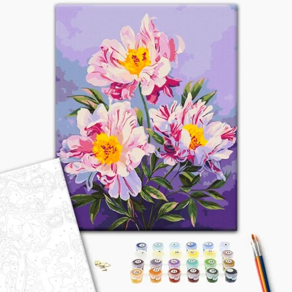 Картина по номерам BrushMe Королевство пионов 50 x 40 см/ Вертикальная photo 2