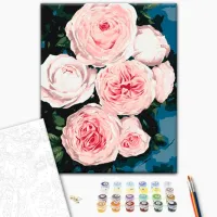 Pictură pe numere BrushMe Boboci de trandafiri pufoși 50 x 40 cm/ Verticală photo 2