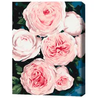 Pictură pe numere BrushMe Boboci de trandafiri pufoși 50 x 40 cm/ Verticală photo 3